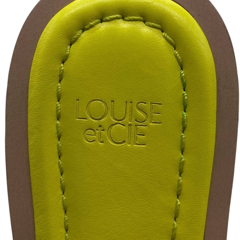 Louise et Cie Womens Shoes Altan Sandals Sz 7.5 Yellow Leather Flat Colorful - Picture 11 of 12